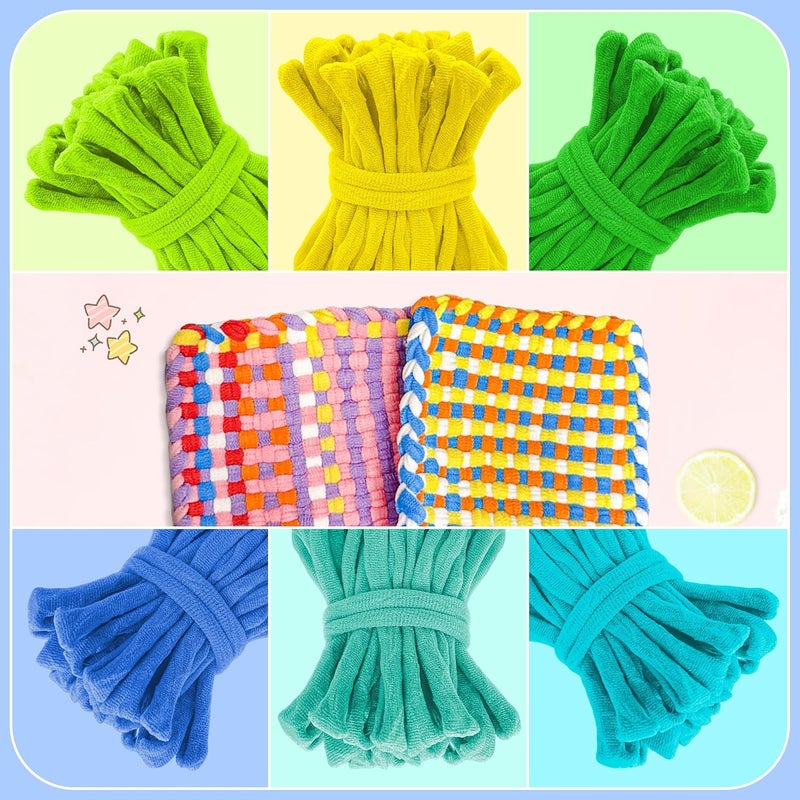 LINAYE 1000 PCS Loom Refill Loops, 12 Color Weaving Loom Refill Loops Kit for Potholder 6” 7” Size Pot Holder Loom Art and Crafts DIY Supplies for Adults Teens - Image 3